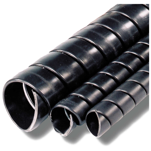 Защита пластиковая черная спиральная для РВД, шлангов, проводов 10мм