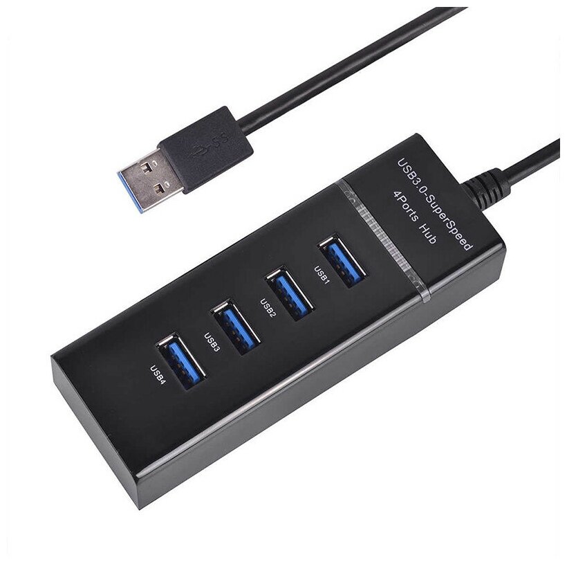 Разветвитель USB 3.0 на 4 порта , Hub USB 3.0 4 Ports , провод 30 см