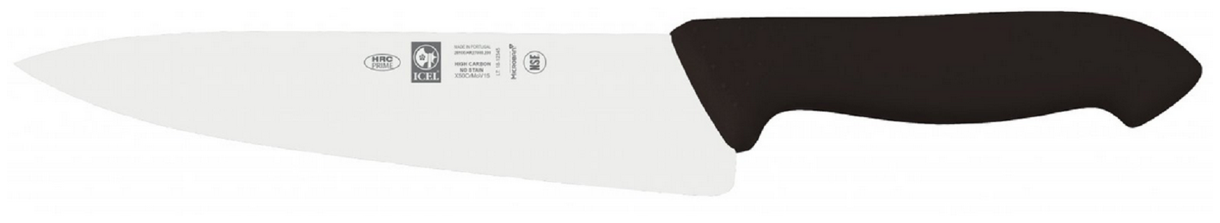 Нож ICEL поварской (шеф-нож) узкое лезвие 20 см, ручка с антибактериальной защитой Microban