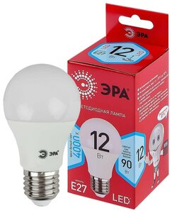 Лампочка светодиодная ЭРА RED LINE LED A60-12W-840-E27 R Е27 / E27 12 Вт груша нейтральный белый све