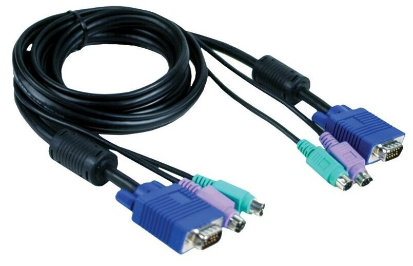 Кабель D-Link DKVM-CB/B1A 1.8м черный