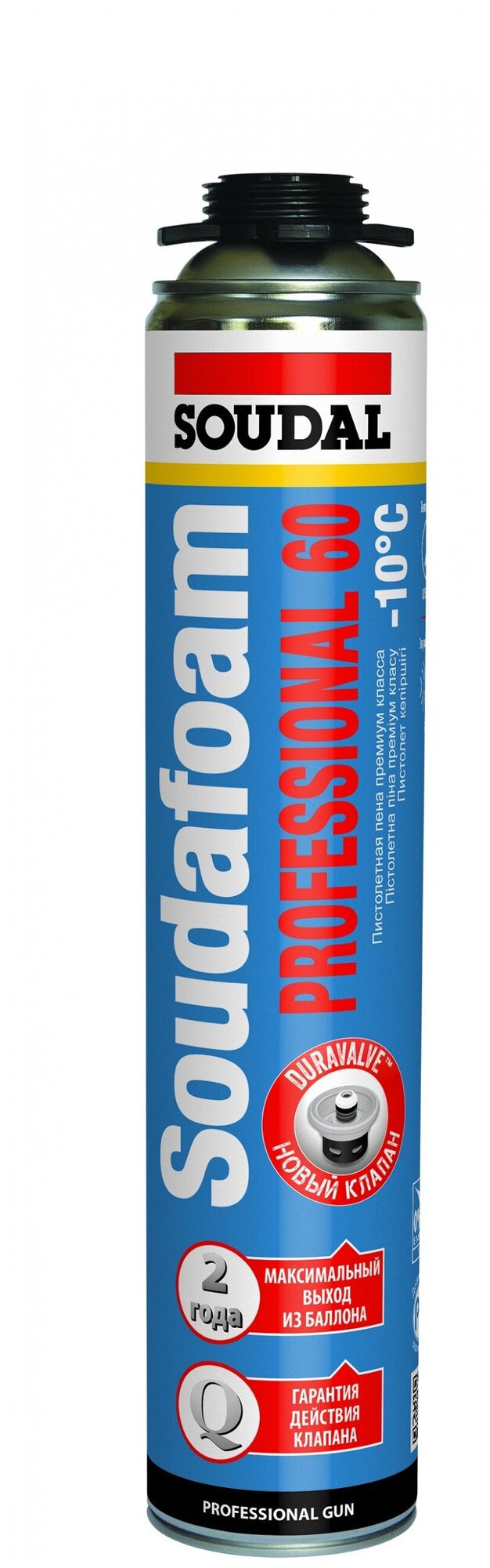 Soudal Soudafoam Professional 60 зимняя пистолетная пена, 750мл