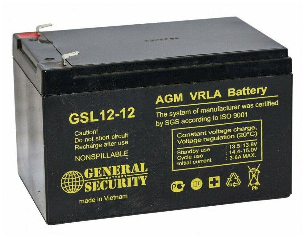 Аккумулятор General Security GSL 12-12