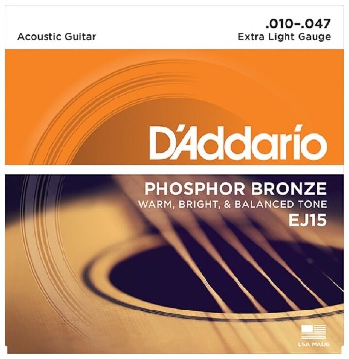 Струны для акустической гитары D'Addario EJ15