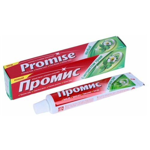 Зубная паста «Промис» с экстрактом трав, 100 г зубная паста промис с экстрактом трав 100 г 3 шт