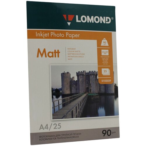 Бумага Lomond A4 200г/кв. м матовая двусторонняя 0102052 25л