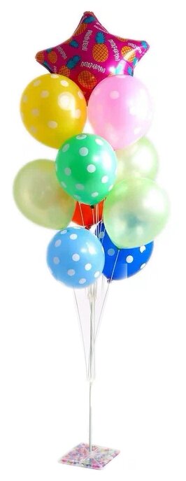 Набор воздушных шаров Страна Карнавалия Поздравляем, разноцветный, 13 шт.