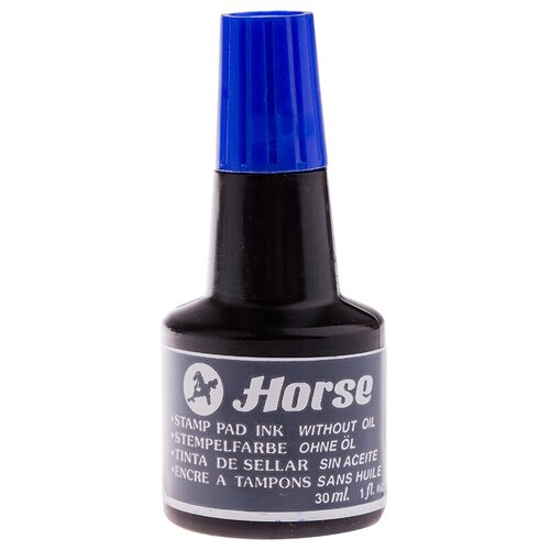Штемпельная краска HORSE синяя .30 мл.