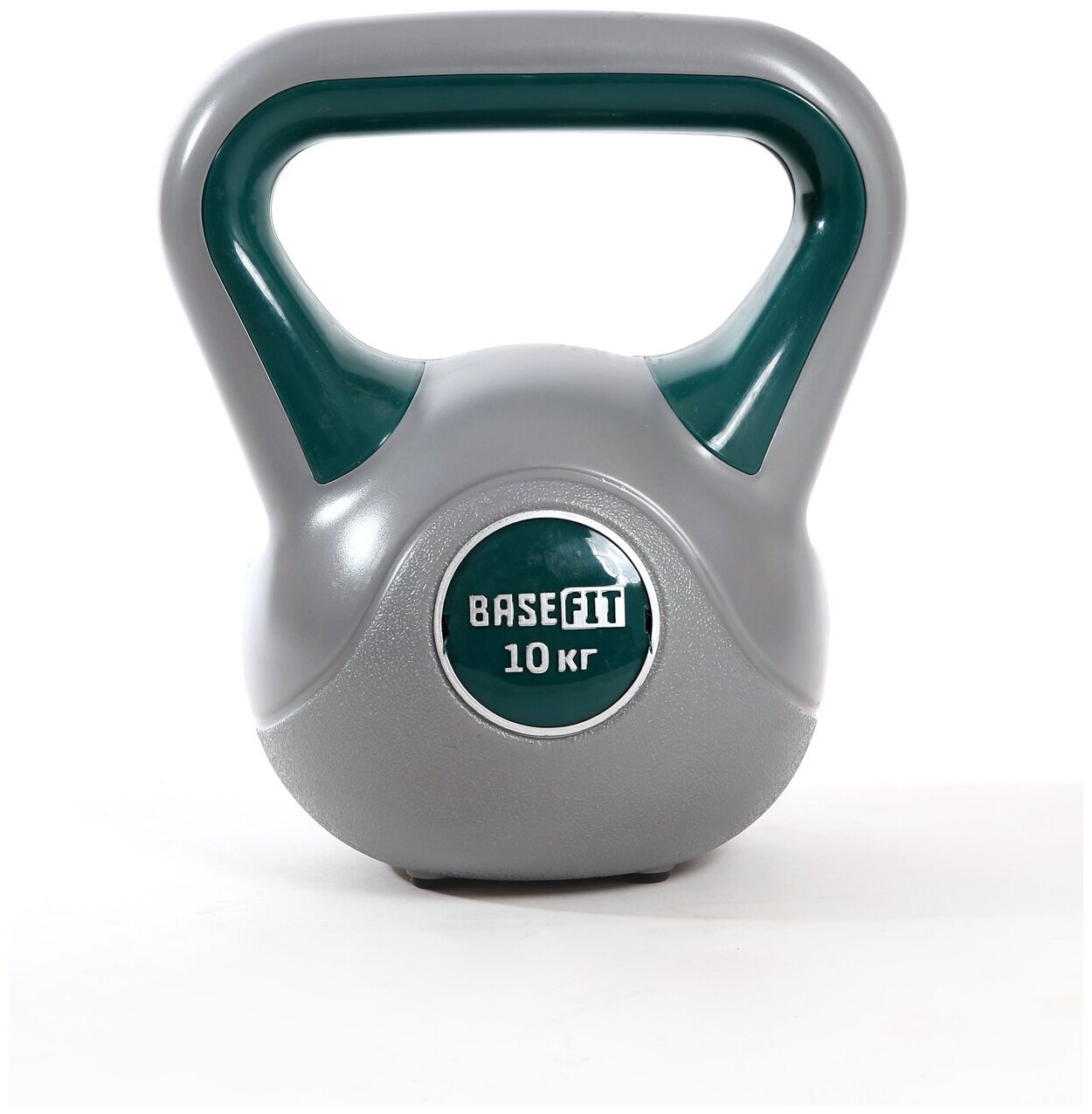 Гиря пластиковая BASEFIT DB-503 10 кг серый/зеленый