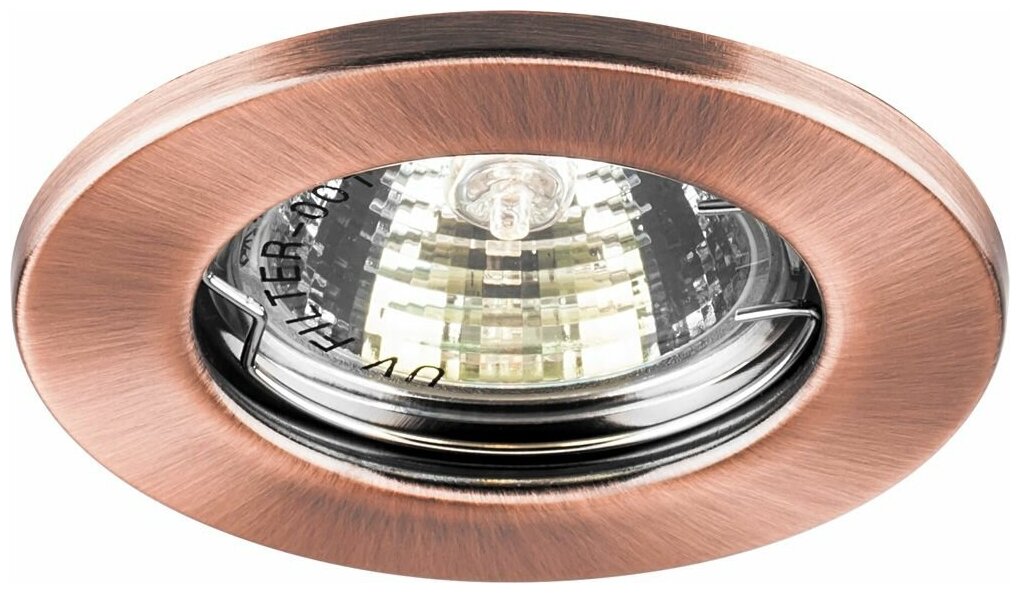 фото Светильник потолочный встраиваемый, MR16 G5.3 античная медь, DL10