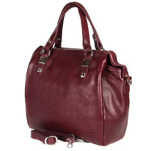 фото Сумка/сумка женская/натуральная кожа/mayger/а-дс-330/бордовый/модель шоппер/с плечевым ремешком