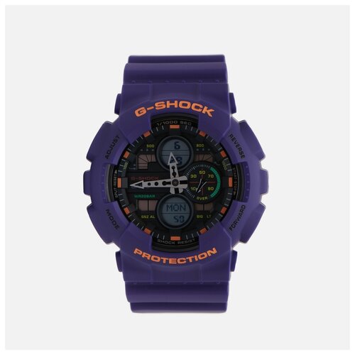 Наручные часы CASIO G-Shock 135125, фиолетовый, черный безель чёрный матовый пластик casio ga 100 1a1