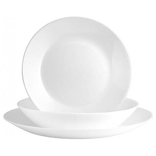 Набор столовой посуды Arcopal Зели, стекло, 18 предметов, белый (L4122)