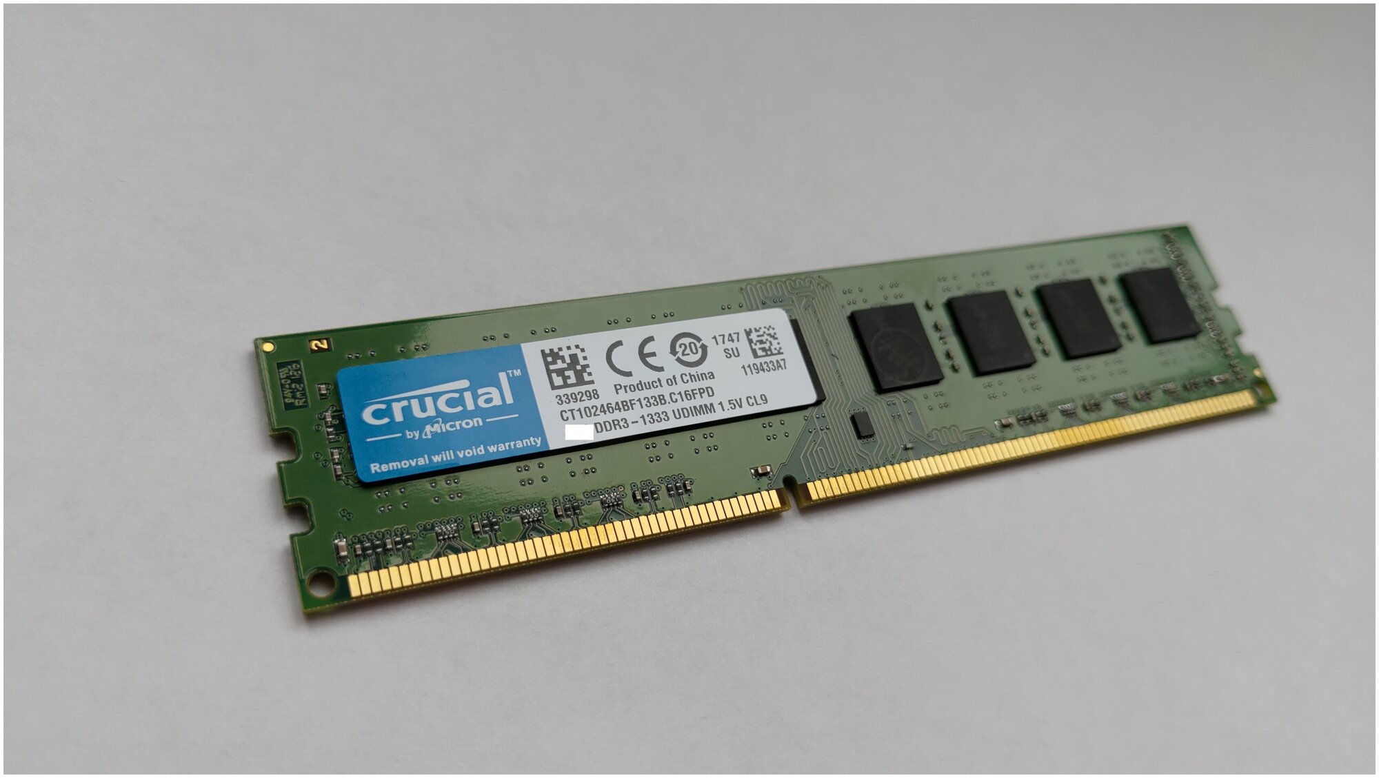 Оперативная память CRUCIAL DDR3 4 ГБ 1333 MHz DIMM PC3-10600U 1x4 ГБ (CT102464BF133B.4G) для компьютера