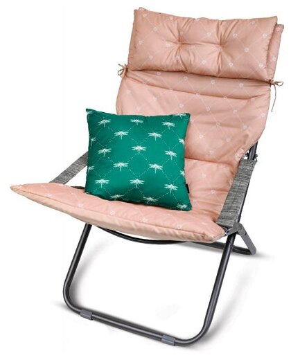 Кресло-шезлонг со съемным матрасом и декоративной подушкой Haushalt бамбук до 100кг HHK6/ВМ "НИКА"