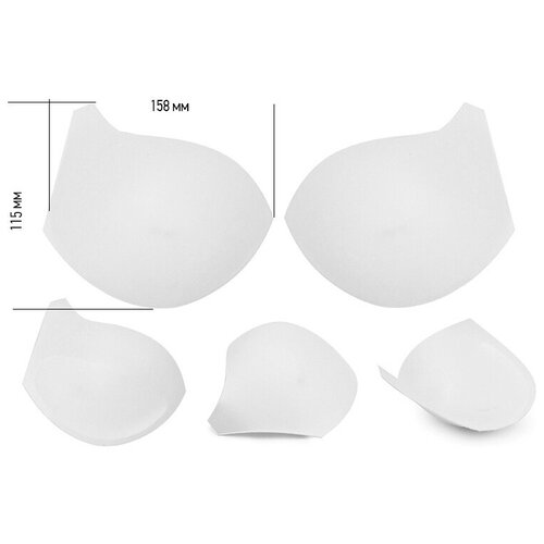 Чашечки корсетные TBY с эффектом push-up, размер 80, белый, 10 пар (TBY-10.01.80)