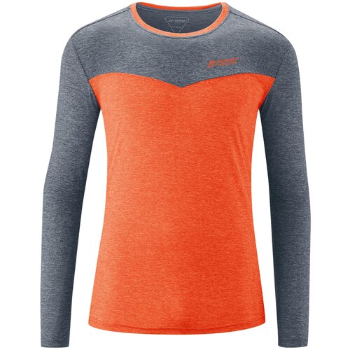 Лонгслив Maier Sports, размер 46, серый, оранжевый