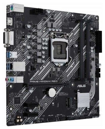 Материнская плата ASUS Prime H410M-K R20 H470 Socket-1200 2xDDR4 4xSATA3 1xM2 1xPCI-E16x 2xUSB32 DVI-D HDMI Glan mATX