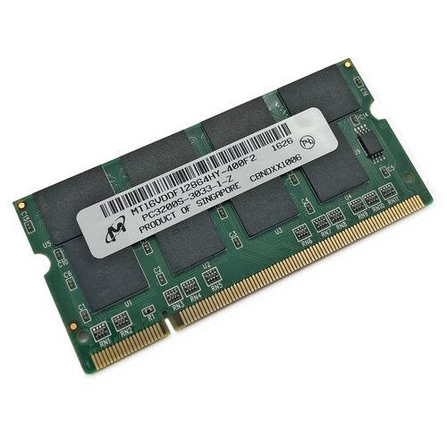 Оперативная память DDR 1Gb 400 Mhz Micron MT16VDDF12864HY-400F2 PC-3200 So-Dimm для ноутбука