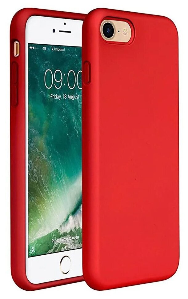 Чехол Deppa Liquid Silicone Case для Apple iPhone SE (2020)/7/8 красный