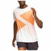 Беговая футболка ASICS, силуэт полуприлегающий, размер 2XL, белый, оранжевый