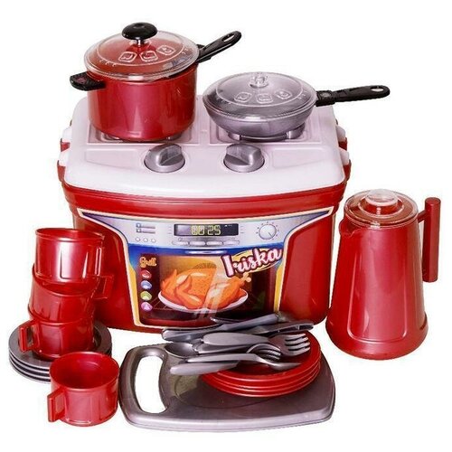 Orion Toys Плита с набором посуды «Ириска», 44 предмета, микс
