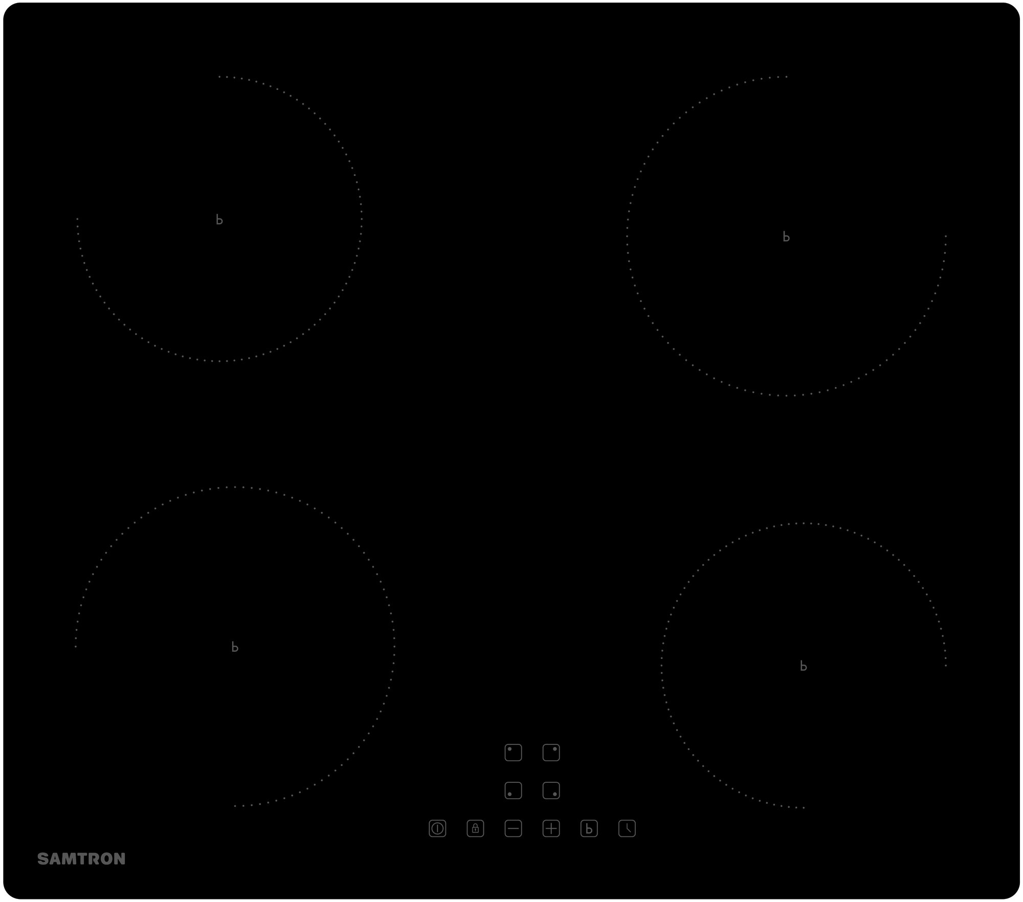Индукционная варочная панель SAMTRON AI-610bg цвет черный