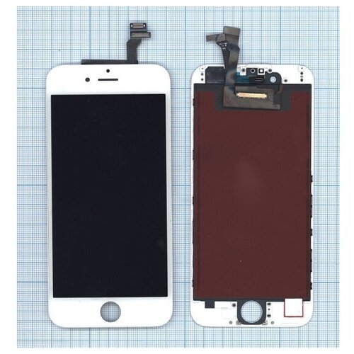 Дисплей Amperin для iPhone 6 в сборе с тачскрином (Foxconn) белый дисплей amperin для iphone 6 в сборе с тачскрином foxconn белый
