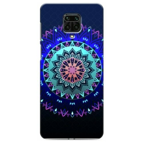 Дизайнерский силиконовый чехол для Xiaomi Redmi Note 9 Pro Светящиеся мандалы дизайнерский вертикальный чехол книжка для samsung galaxy note 20 светящиеся мандалы