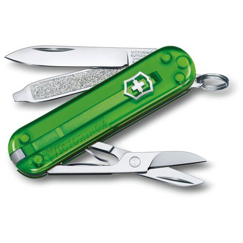 Нож многофункциональный VICTORINOX Classic Green Tea (0.6223. T41G) (7 функций) зеленый полупрозрачный