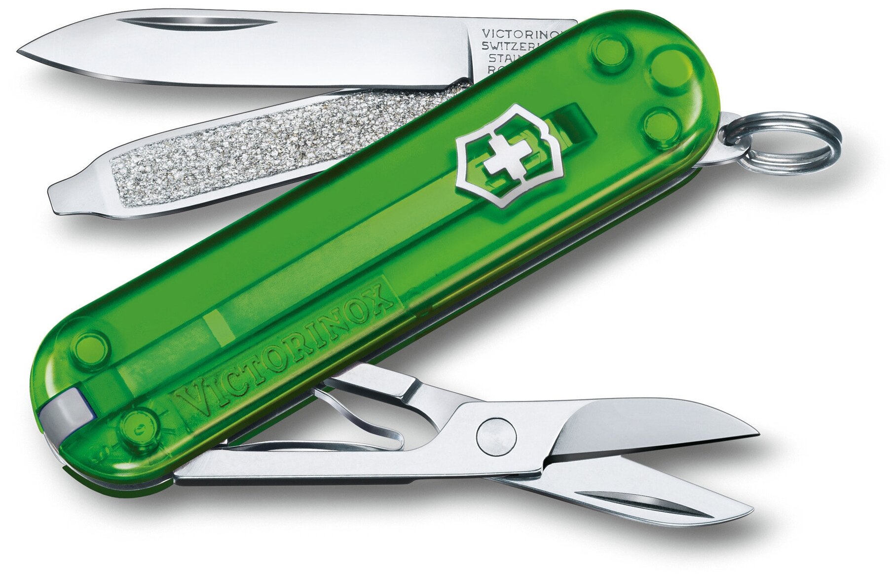 Victorinox Нож-брелок Classic SD Colors Green Tea 58 мм 7 функций полупрозрачный зелёный 0.6223.T41G