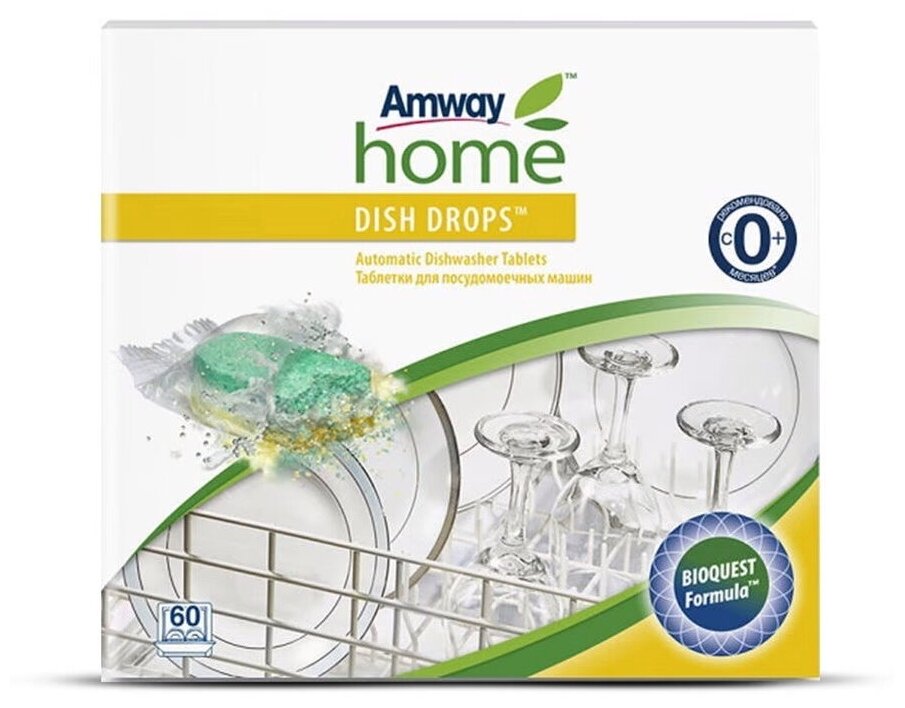 Amway / DISH DROPS™ Таблетки для посудомоечных машин, 60 шт/уп, 0,96кг /Амвей/Амвэй