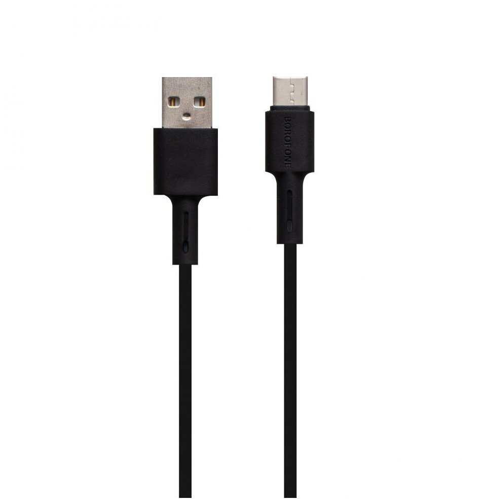 фото Кабель USB BOROFONE BX31 для Micro USB, 2.4А, длина 1м, черный