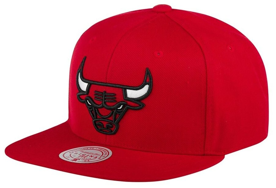 Бейсболка с прямым козырьком MITCHELL NESS HHSS3256-CBUYYPPPRED1 Chicago Bulls NBA 