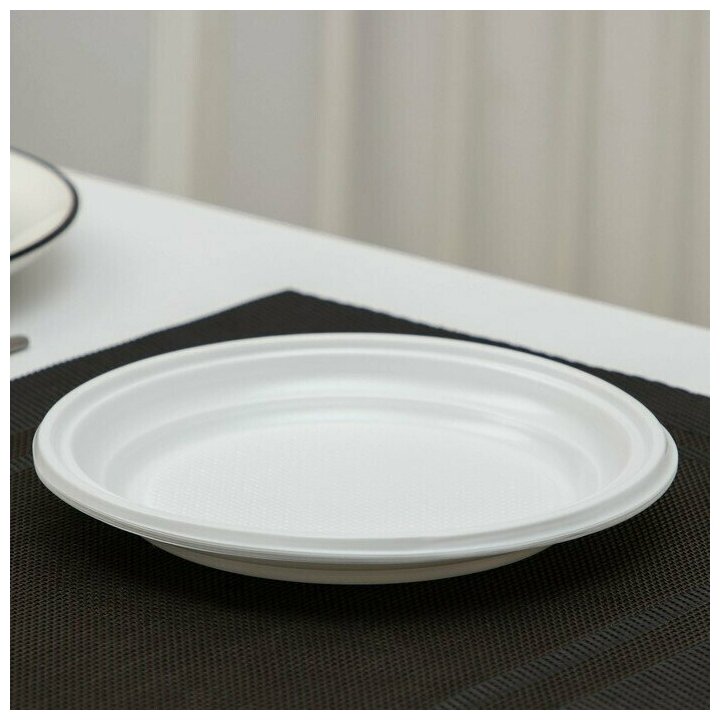Набор одноразовой посуды «Летний №1», на 6 персон, цвет белый - фотография № 2