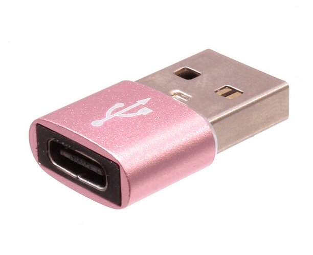 Переходник PALMEXX USB2.0 (m) - USB Type-C (f), розовый