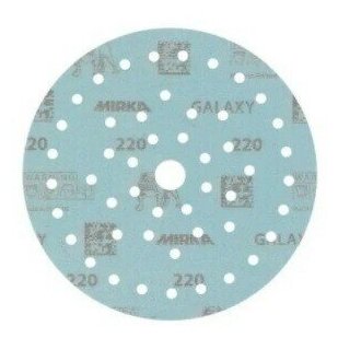 Шлифовальный диск на плёночной основе Mirka GALAXY 150мм Multifit (50 отверстий), зерно Р120 (упак. 10штук) - фотография № 1