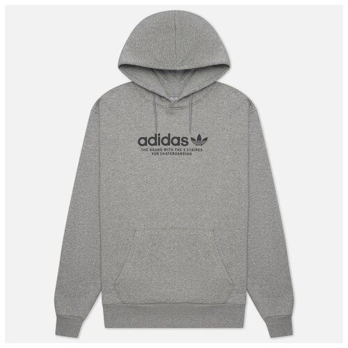 фото Мужская толстовка adidas skateboarding 4.0 logo hoodie серый , размер s