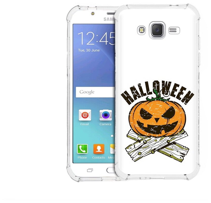 Чехол задняя-панель-накладка-бампер MyPads Хэллоуин доски тыква для Samsung Galaxy J5 (2015) SM-J500F/DS/Dual Sim/Duos противоударный