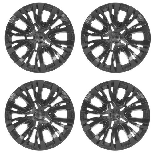 Колпаки колесные R16 лион черный глянец набор 4 шт 2487₽