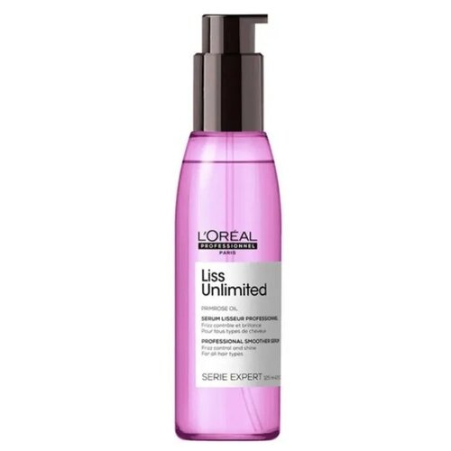 LOreal Professionnel Liss Unlimited: Термозащитное масло-сияние для непослушных волос (Primrose Oil Liss Unlimited), 125мл