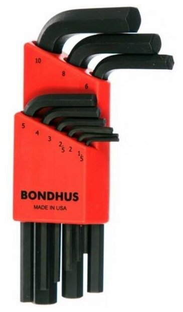 Набор штифтовых ключей HEX Bondhus 12299 9 предметов