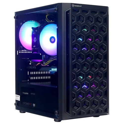 Игровой компьютер Raskat Strike 320 Intel Core i3-12100F, 16 ГБ RAM, 1 ТБ SSD, NVIDIA GeForce RTX 3050, ОС не установлена, Powercase Mistral Micro T3B Tempered Glass, черный 2 5 256gb amd radeon r5 client ssd r5sl256g sata 6gb s 3d tlc rtl 183382