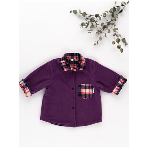 Рубашка флисовая на подкладке / рубашка утепленная детская / для новорожденного / Снолики, зеленый, р-р 98