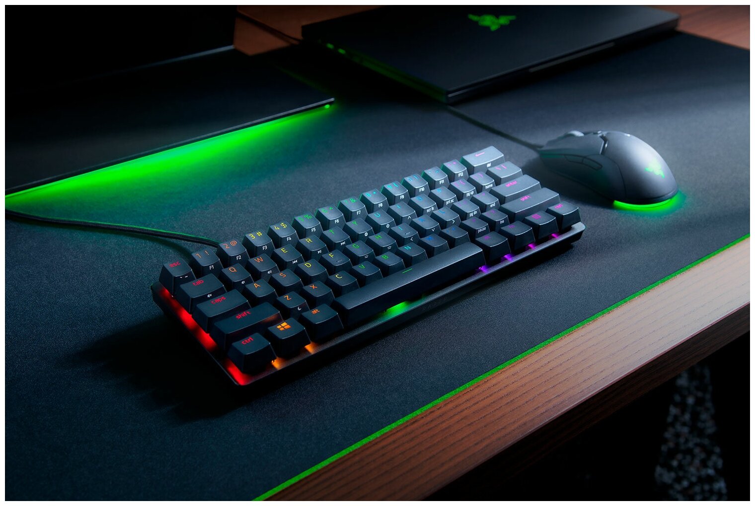 Игровая клавиатура Razer Huntsman Mini (Black) русские буквы, оптические переключатели Red Switch (RZ03-03390200-R3M1)