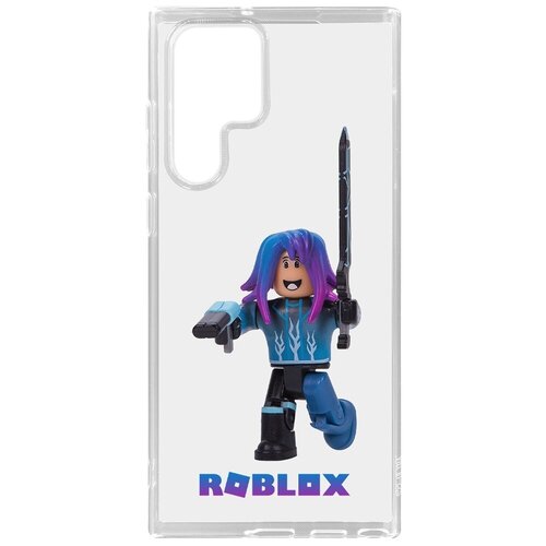 Чехол-накладка Krutoff Clear Case Roblox-Паркурщик для Samsung Galaxy S22 Ultra чехол накладка krutoff clear case roblox 1x1x1x1x1 для samsung galaxy s22