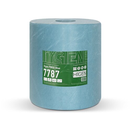 Салфетки для уборки повышенной прочности, нетканые протирочные 38х32 cм, 300 шт в рулоне, 7787 Higen PW80