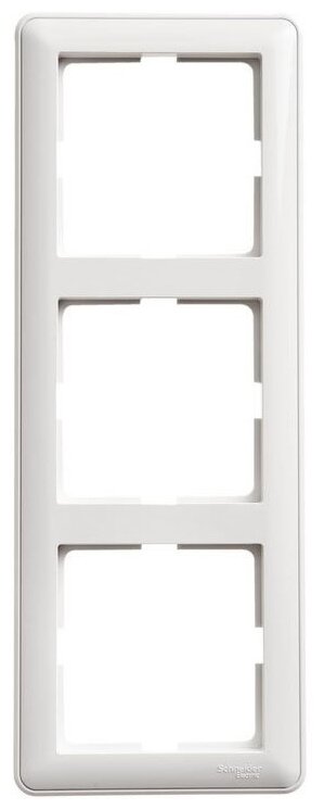 Рамка для розеток и выключателей Schneider Electric W59 3 поста, цвет белый - фотография № 2