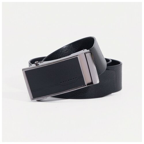 фото Ремень муж 06-01-03-03 боб, 3,5*0,3*120 см, автомат, пряжка т-металл, черный rusexpress