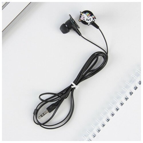 Наушники в пакете Единорог вакуумные черные 31900₽